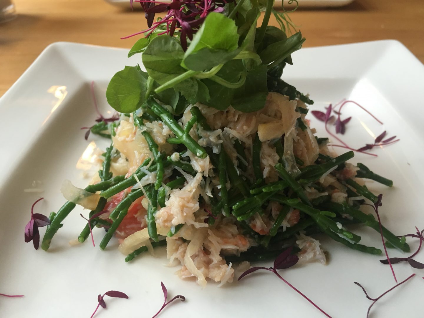 Crab and fennel salad at The George Inn