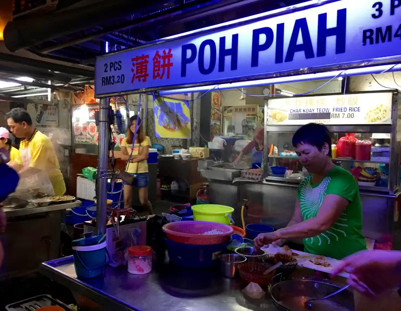 Poh Piah Stall at New Lane Hawker Centre, Malaysia