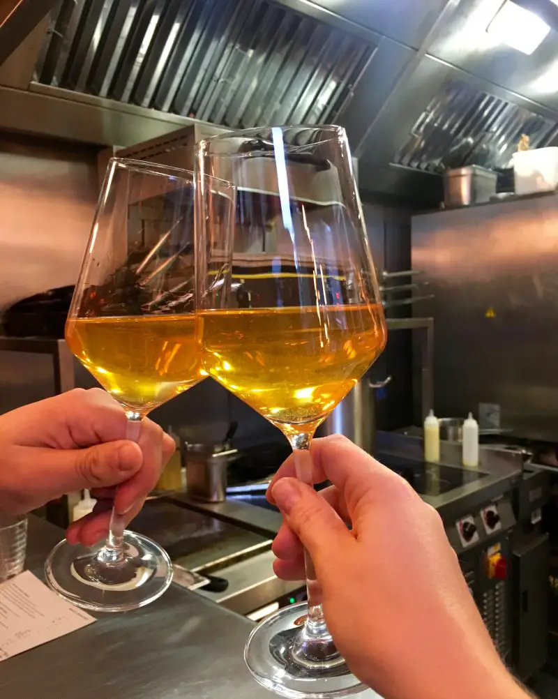 Orange wine at Boxe