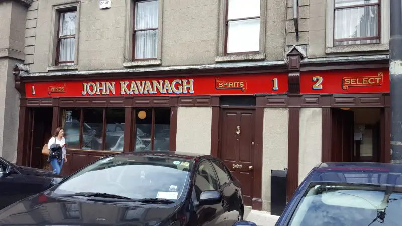 Outside the Dublin pub Kavanaghs