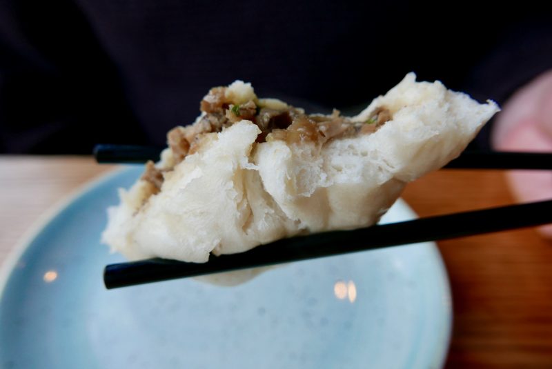 Inside a mushroom steamed bun