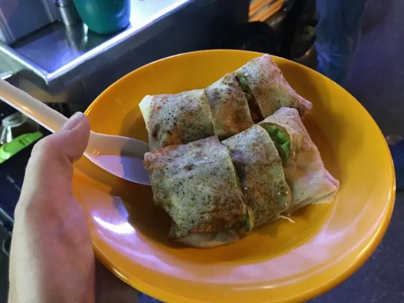 Freshly made Poh Piah - Penang style spring rolls