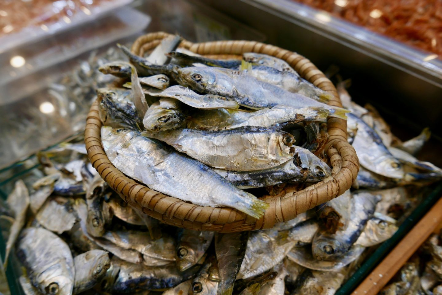 Dried Anchovies at Sillim market in Seoul