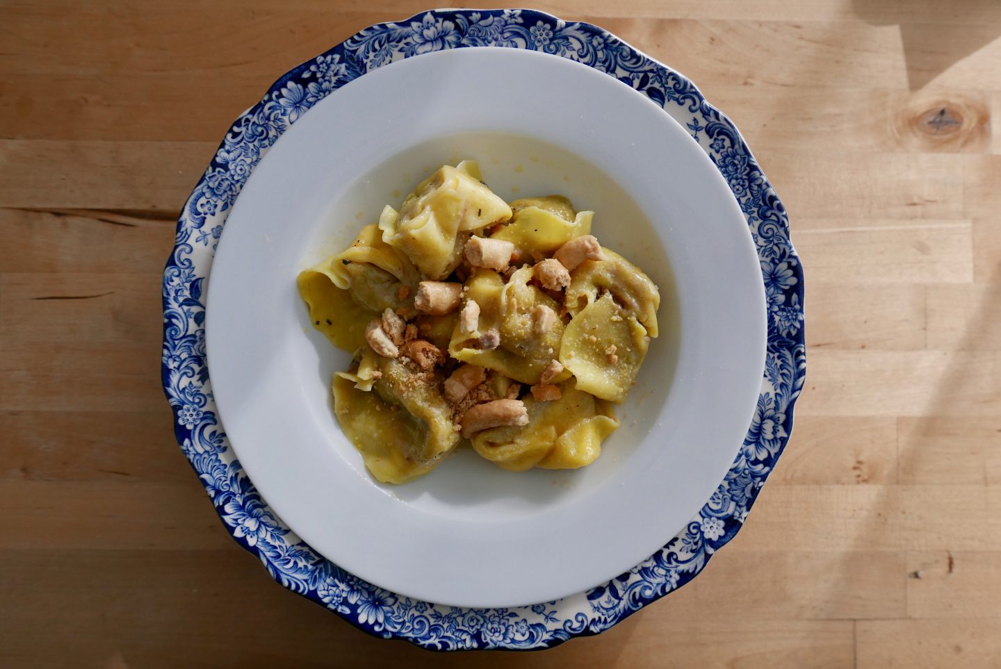 Beef and truffle tortellini with sage butter and taralli crumb from Pasta Evangelists