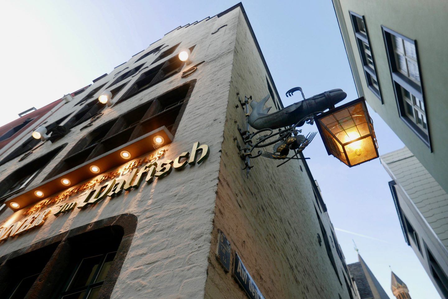 Looking up at a Cologne Brauhaus