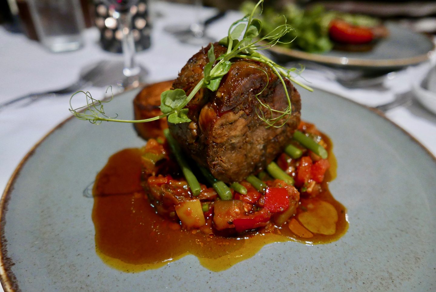 Lamb dish at The Bear in Crickhowell