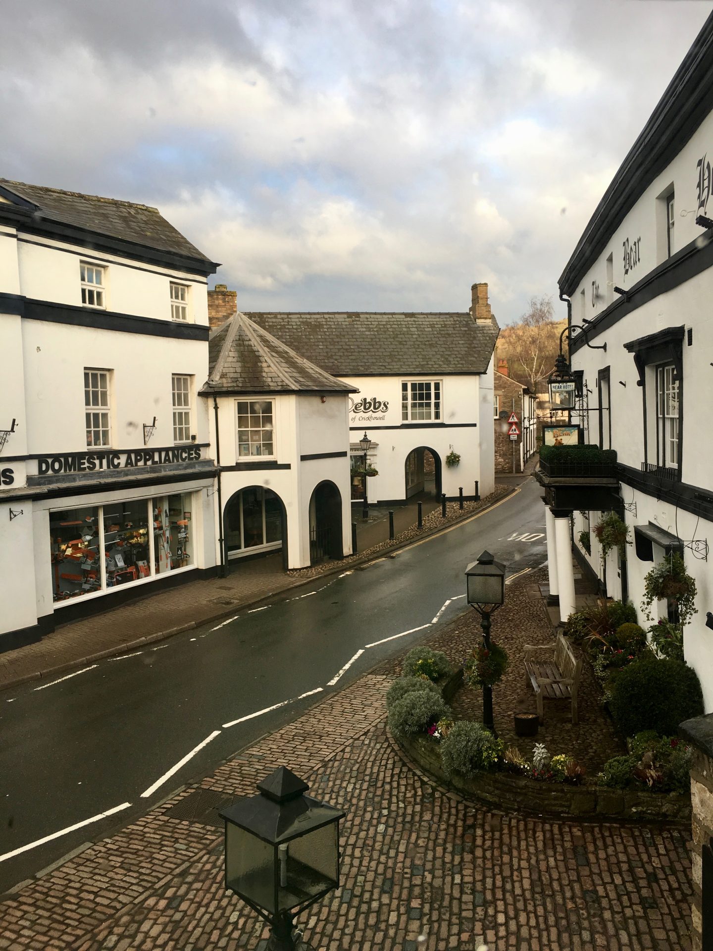 Morning light at The Bear Hotel in Crickhowell