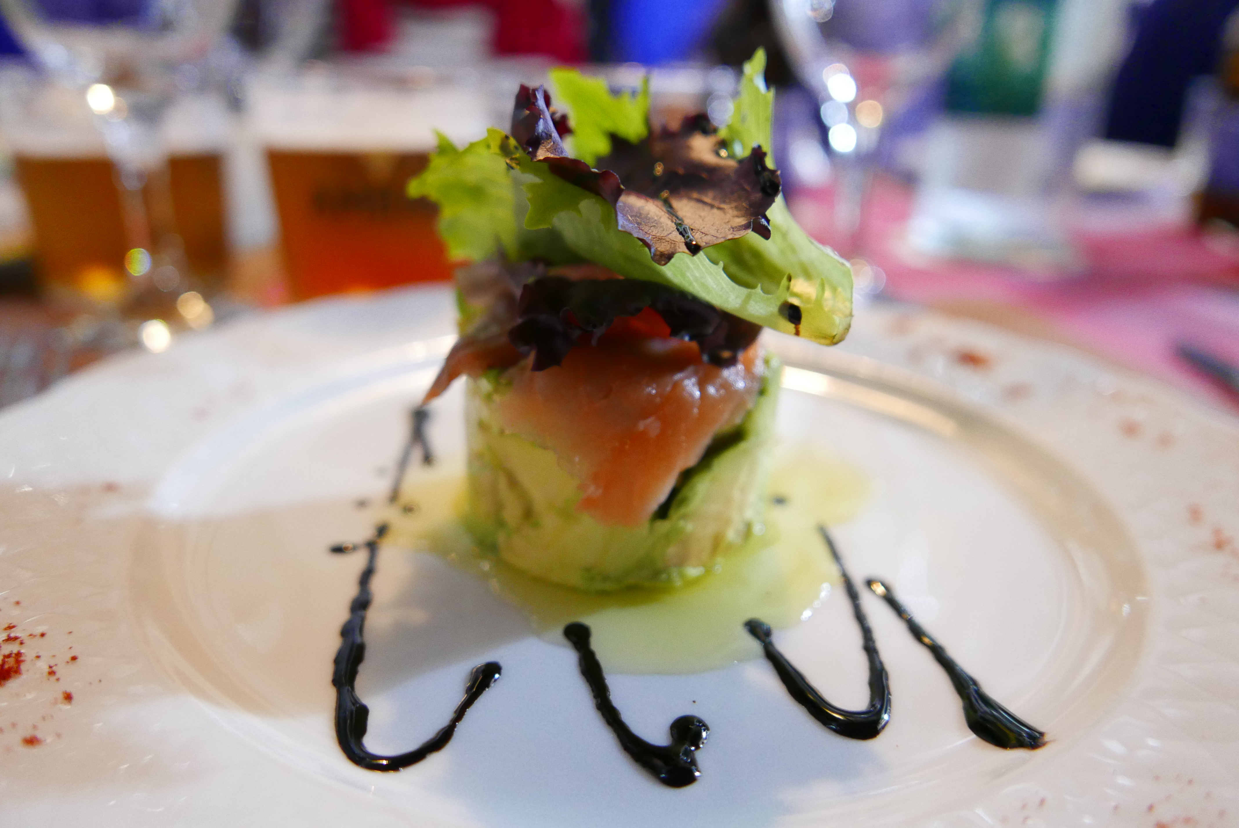 Avocado and salmon starter