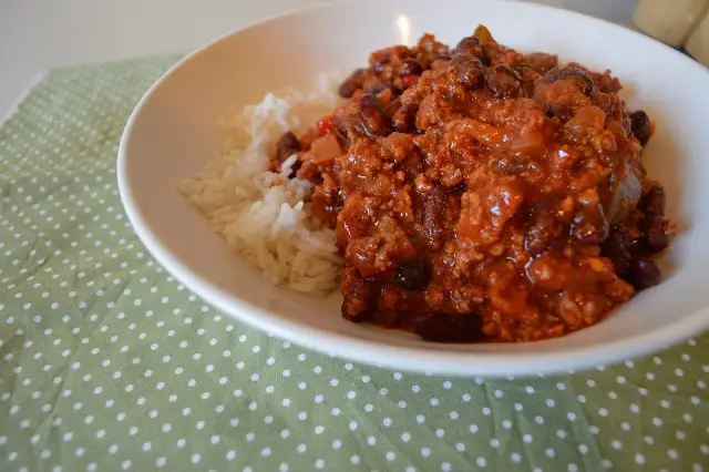 Home made beef chilli to my mums recipe