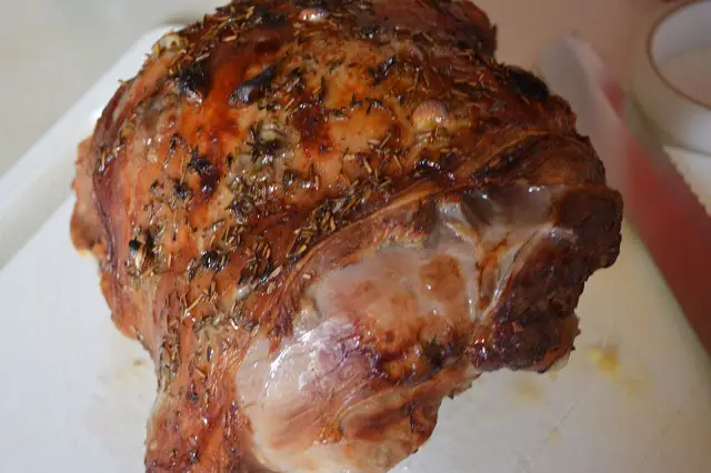 Easter Roast Lamb ready to carve