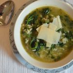 Spinach and rice Soup