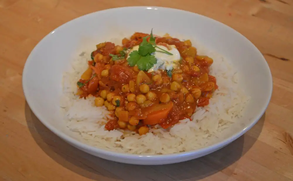 homemade chickpea curry