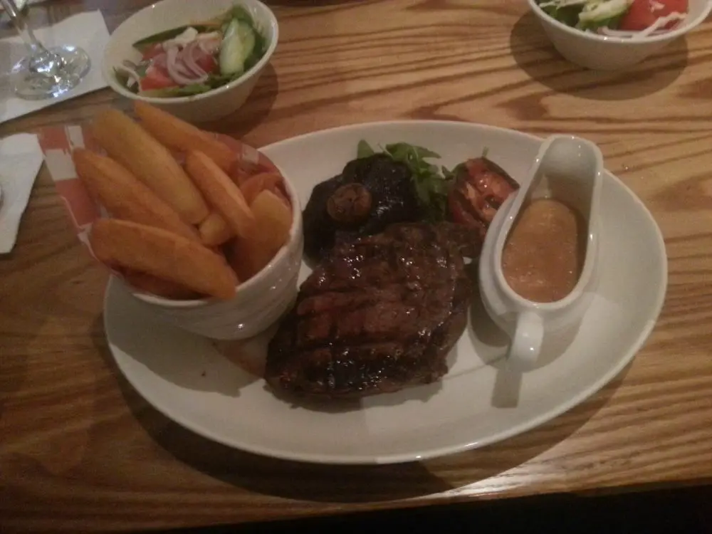 Rump Steak and chips