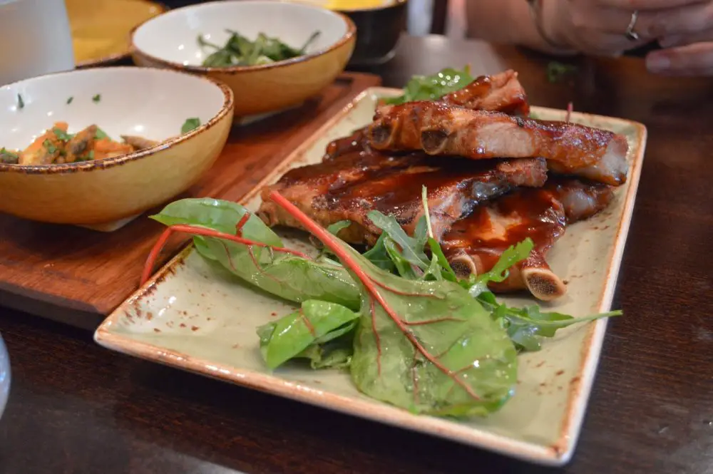 Sticky pork ribs at Fiesta Del Asado