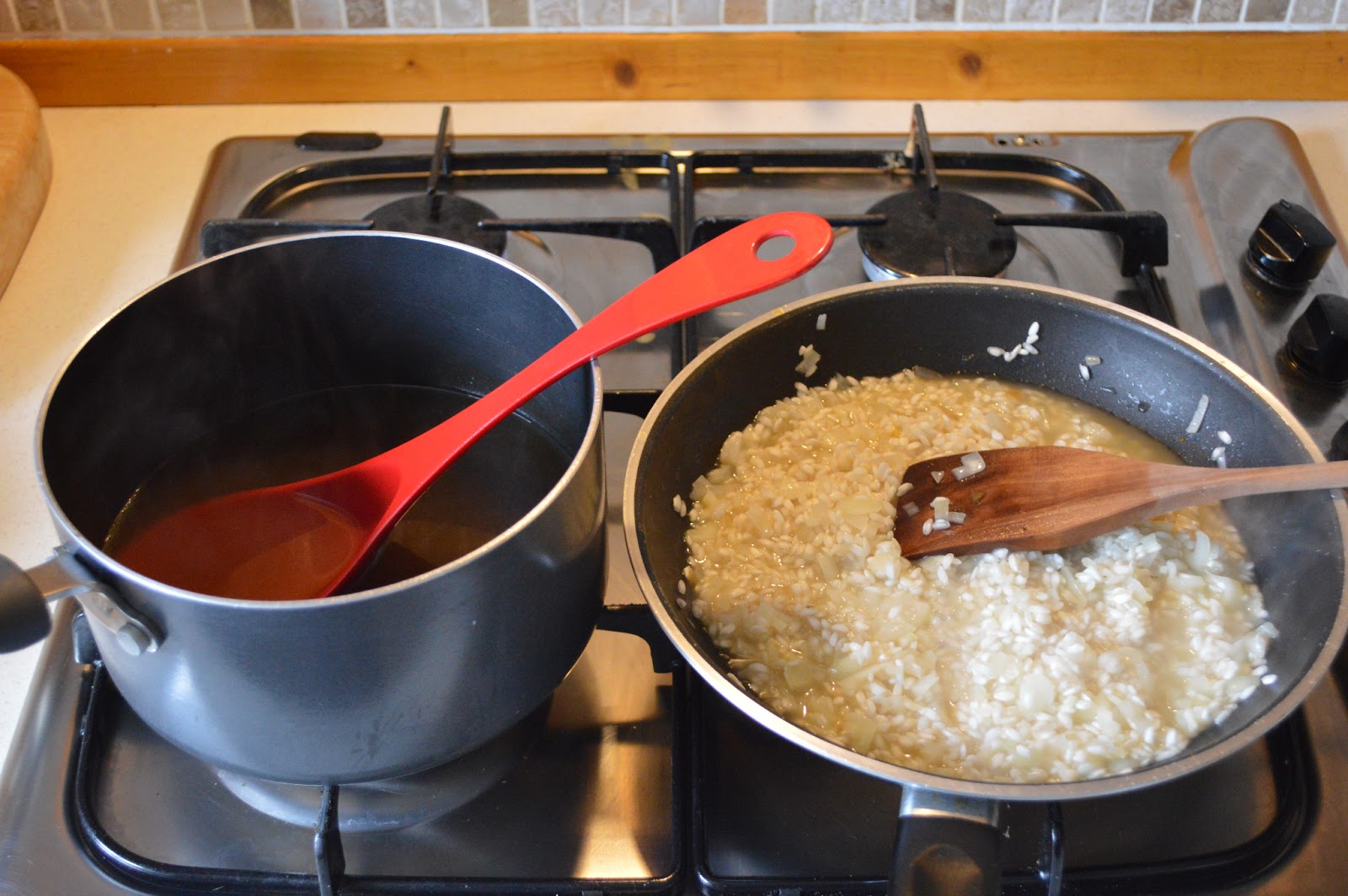 Cooking risotto