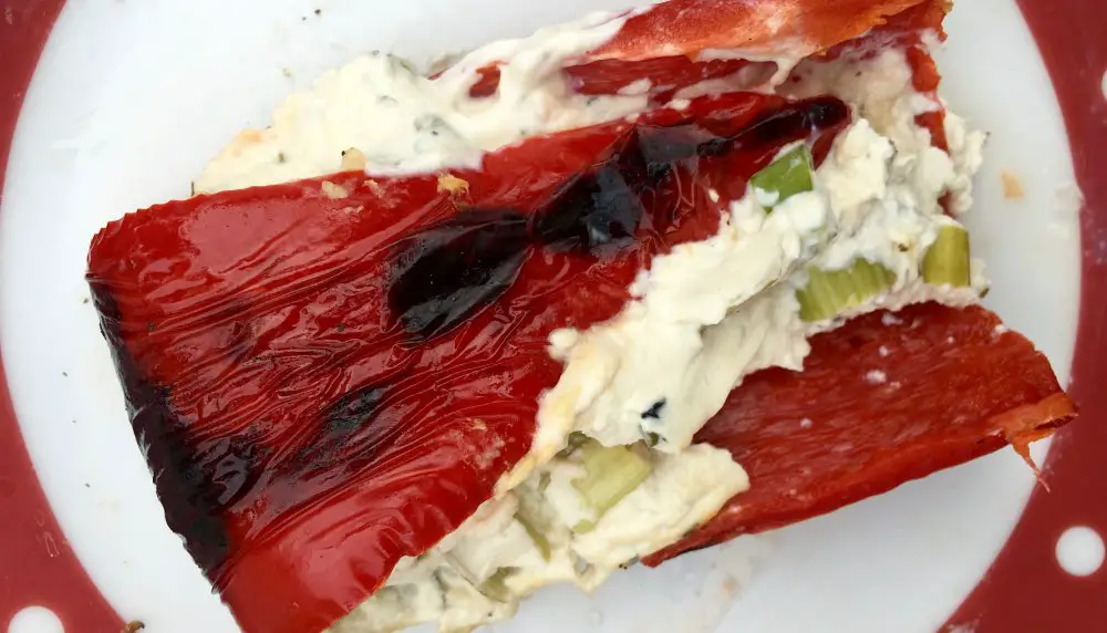 Cheese stuffed romano peppers