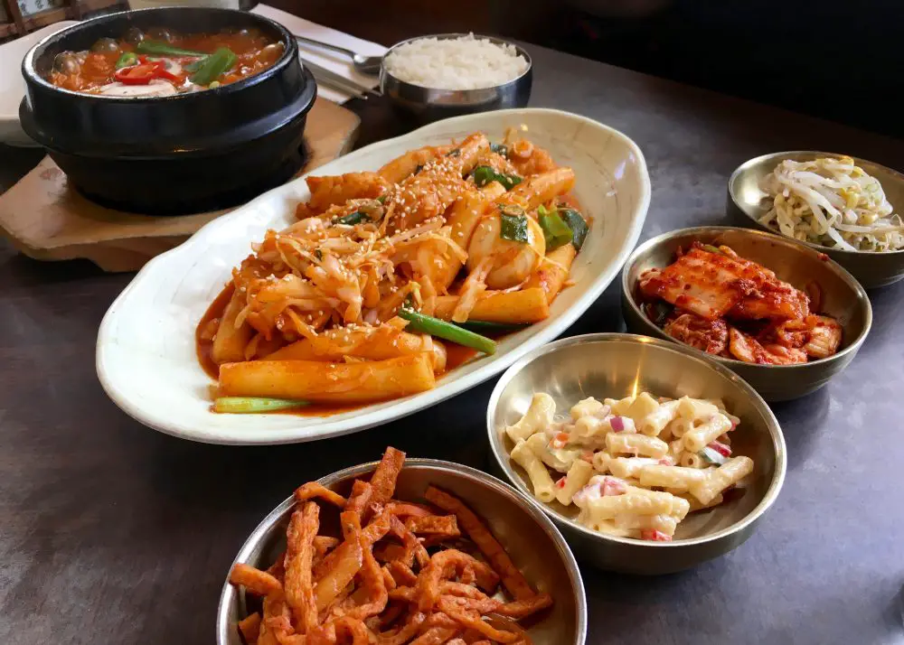 Toppoki and other delights at Oriental Spoon Korean restaurant in Melbourne, Australia.