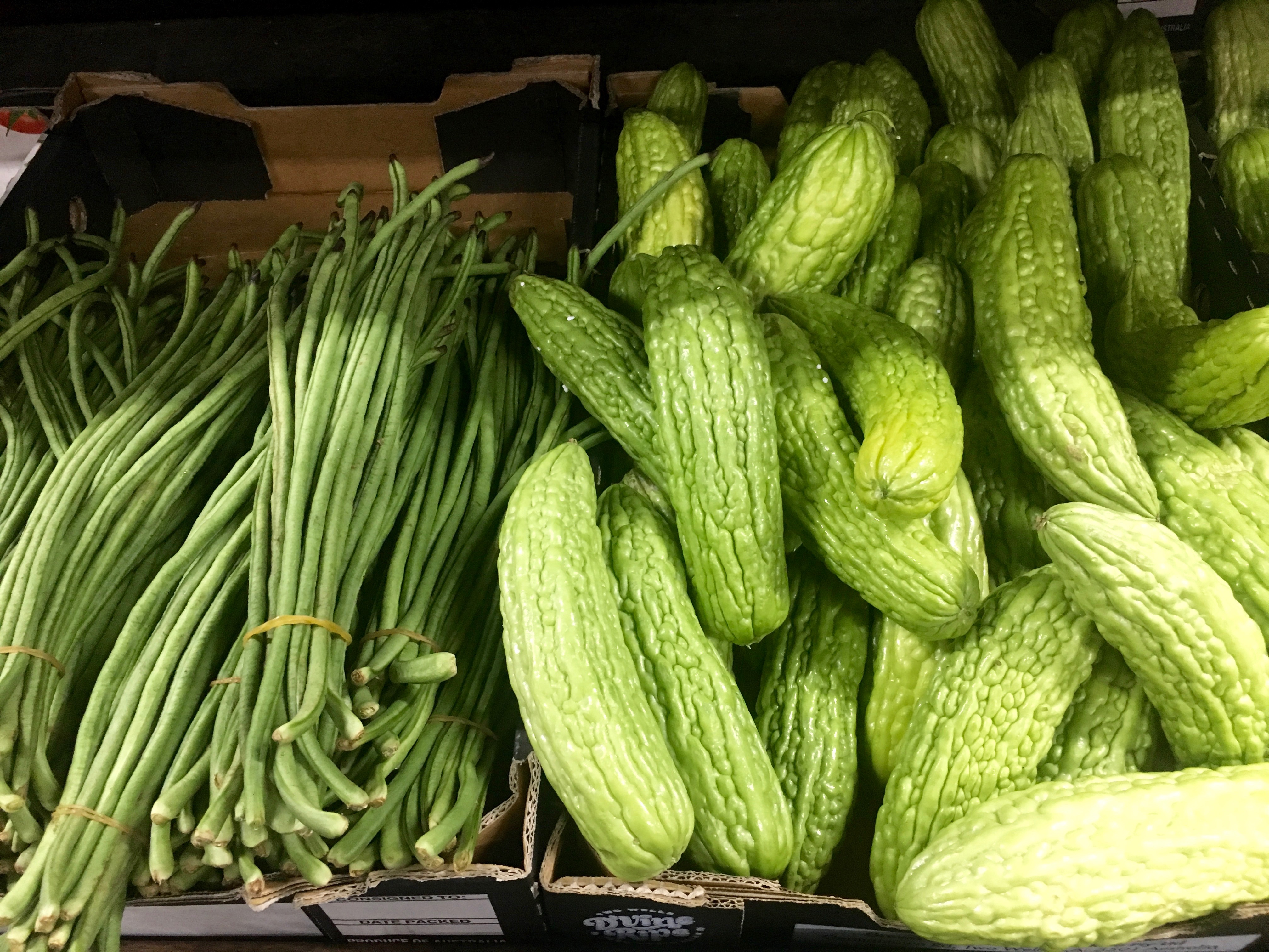 Bitter Melon and Greens at Footscray Market