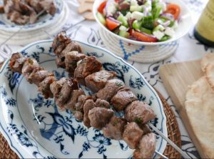 Cypriot style lamb souvla