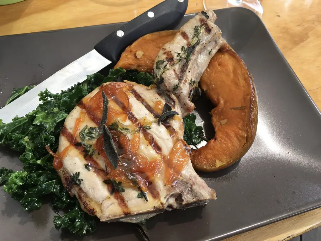 Roast pork and butternut squash