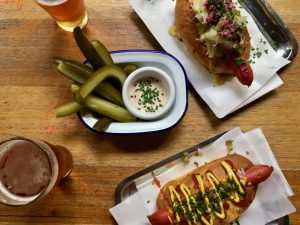 Dogs and pickles at Ferdydurke bar in Melbourne