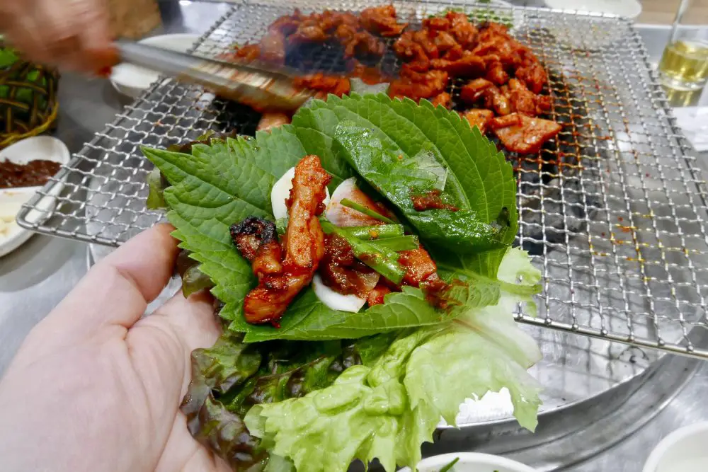 Korean spicy bbq grilled chicken