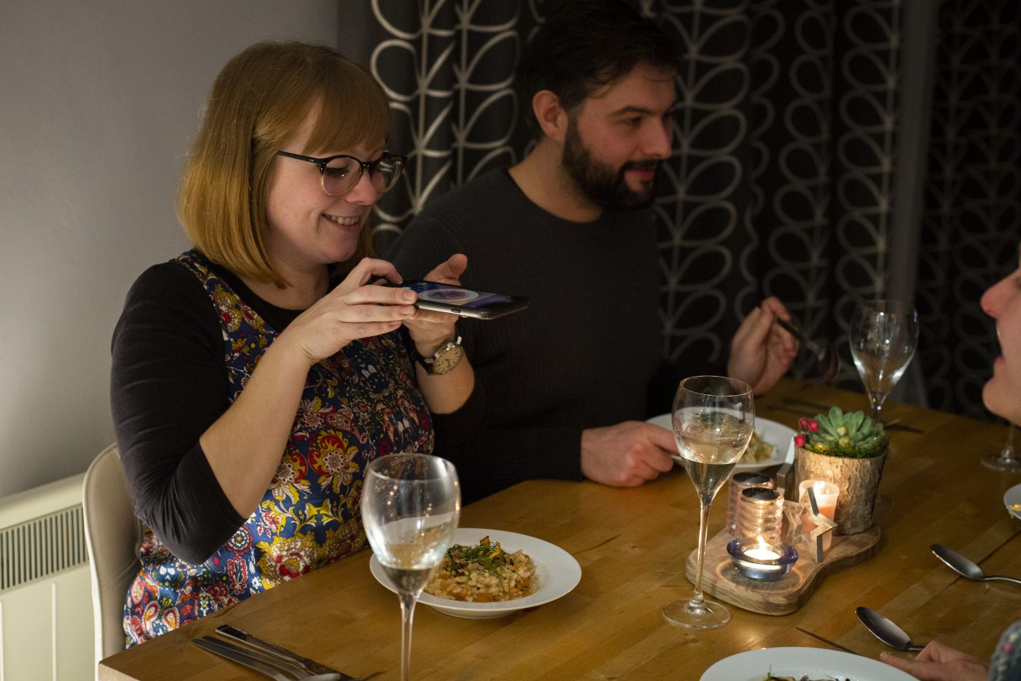 Gingey Bites and Dave Parry enjoying a private dining experience with La Belle Assiette