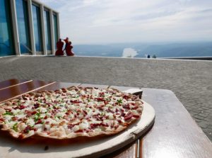 Flammkuchen at Schloss Drachenburg Cafe