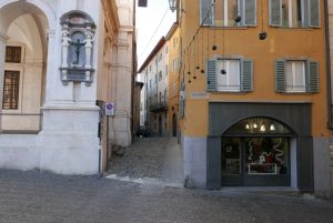 Pretty street in the Bergamo Città Alta