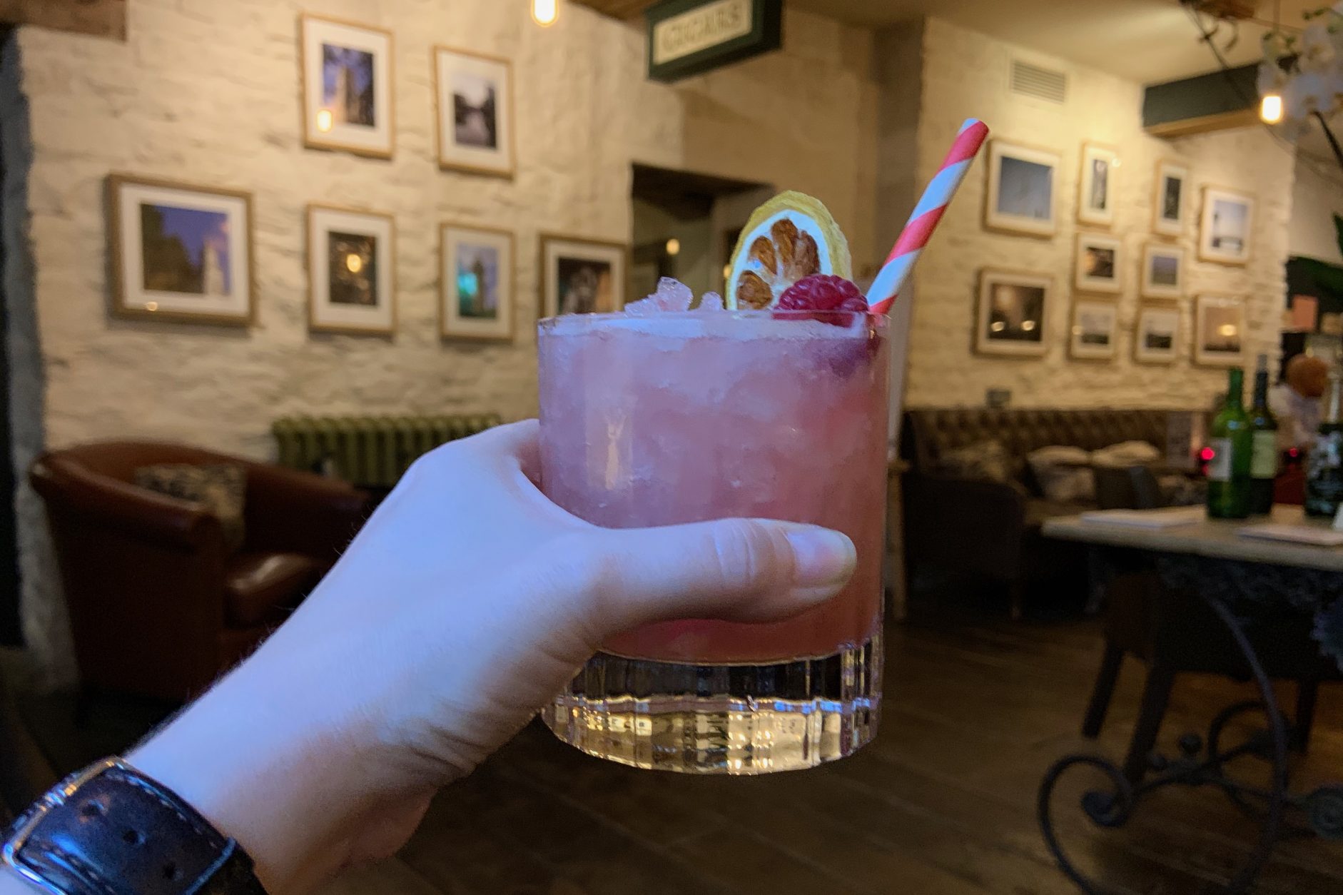 A gin bramble cocktail in the Sugar Bar at Hotel du Vin in Bristol