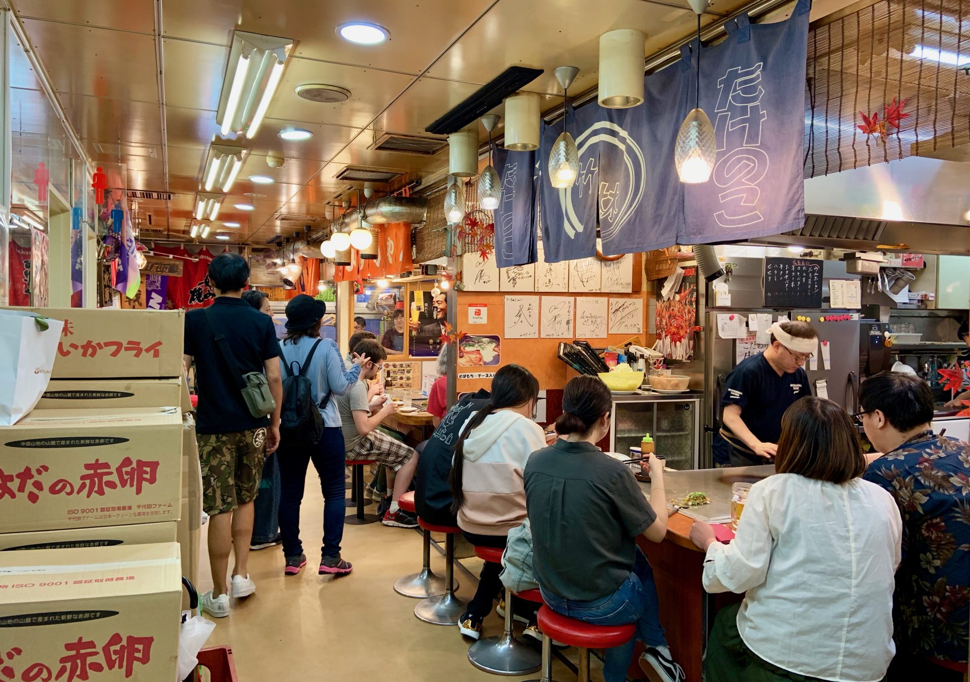 Inside Okonomimura, the Okonomiyaki village in Hiroshima