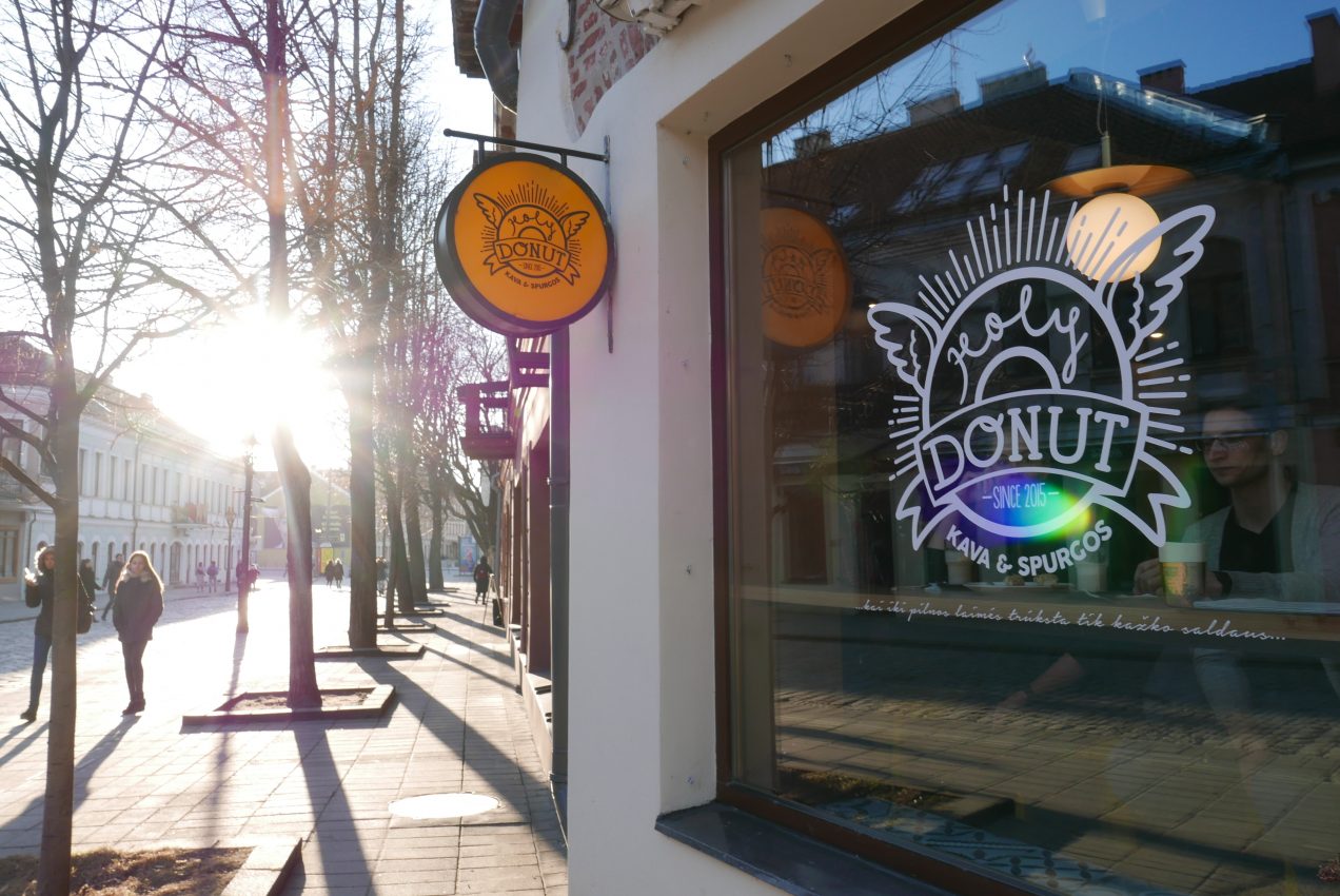 Holy Donut shop front in Kaunas