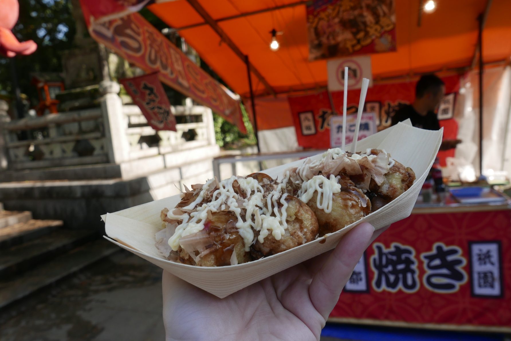 Takoyaki streetfood in Kyoto