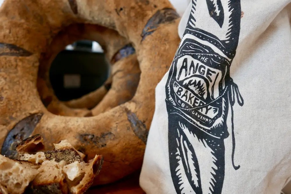 Fresh bread at the angel bakery in Abergavenny