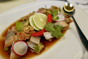 Herring with asian style dressing