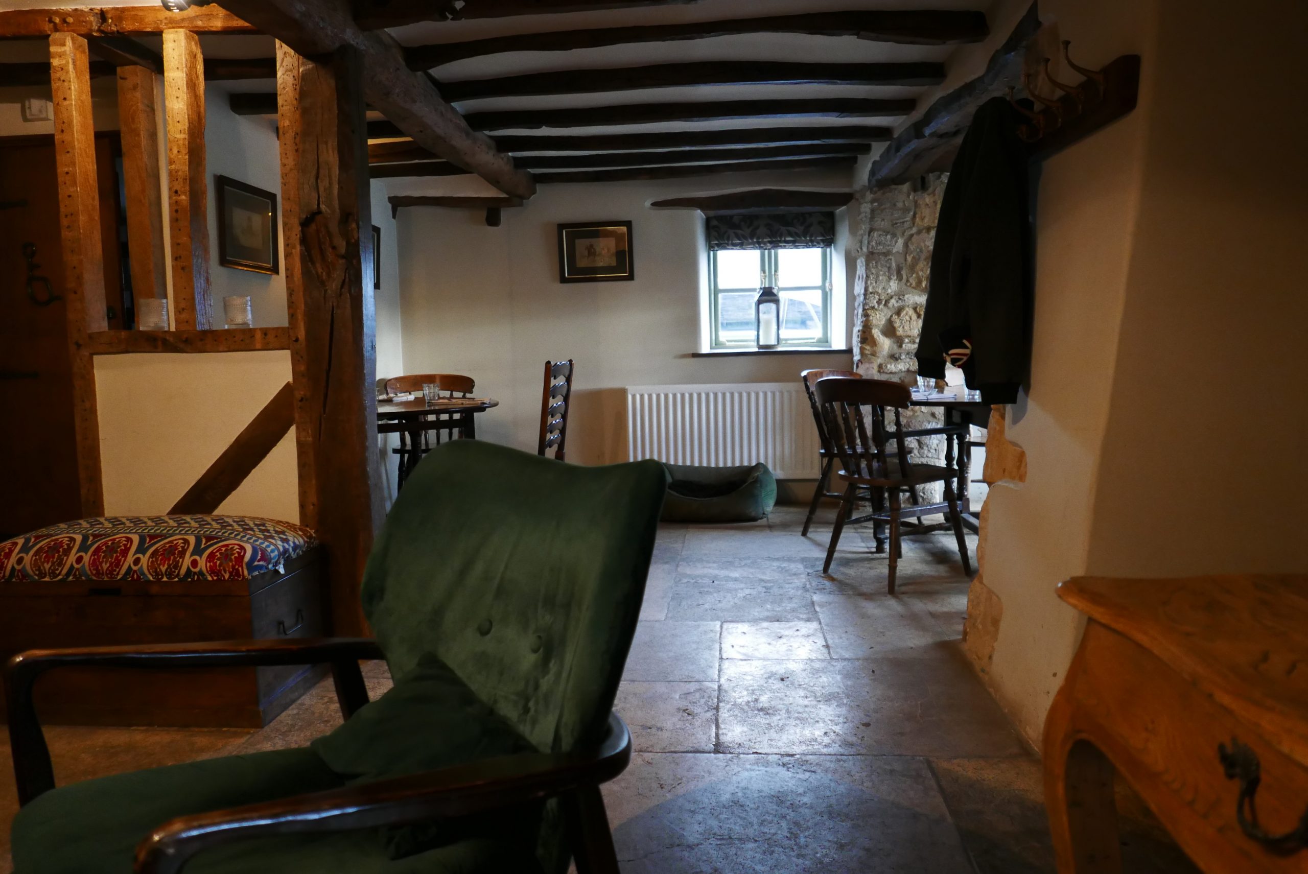 Inside the snug bar at The Plough Inn in Cold Aston