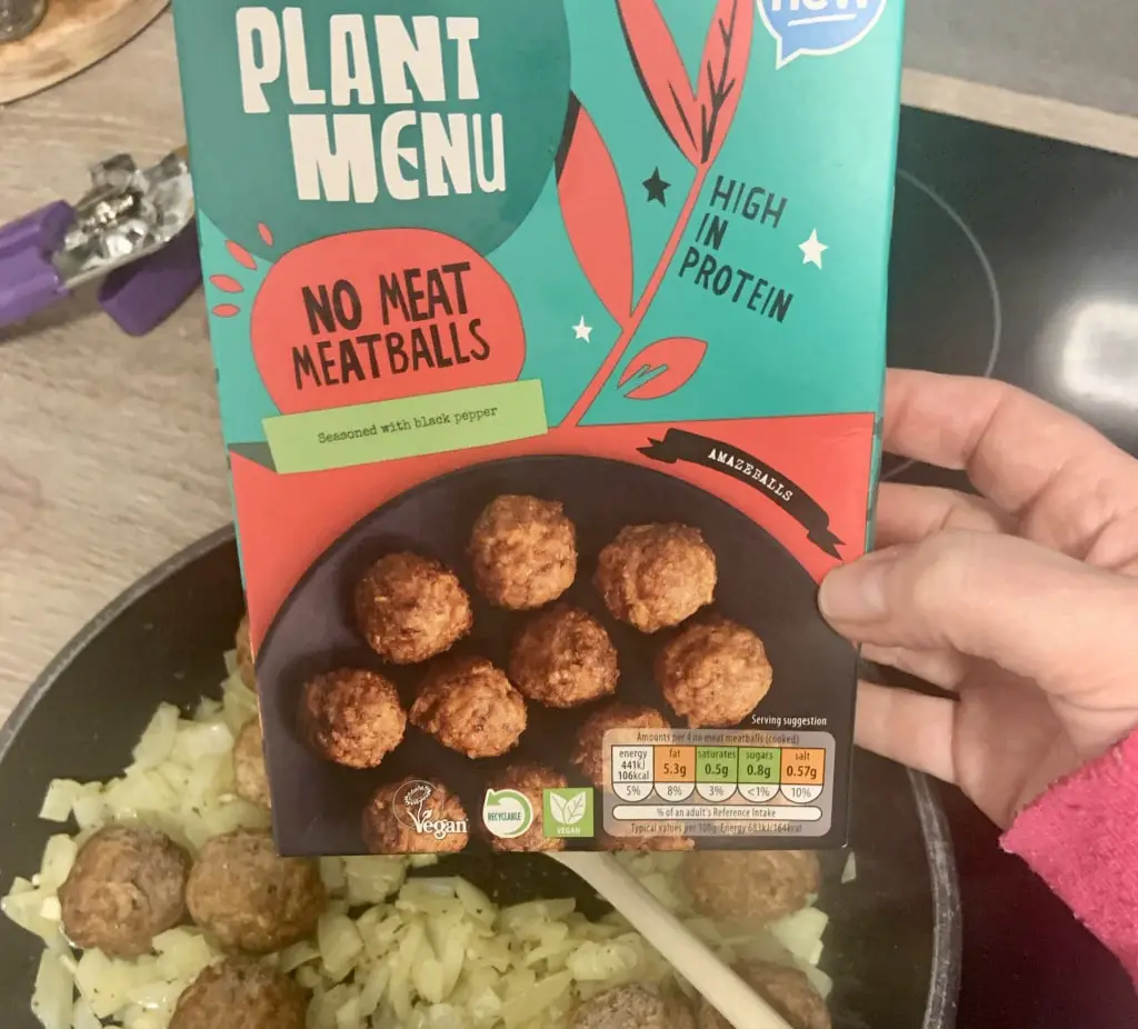 Plant based eating meat balls