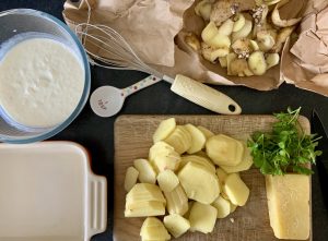 Ingredients for scalloped potatoes