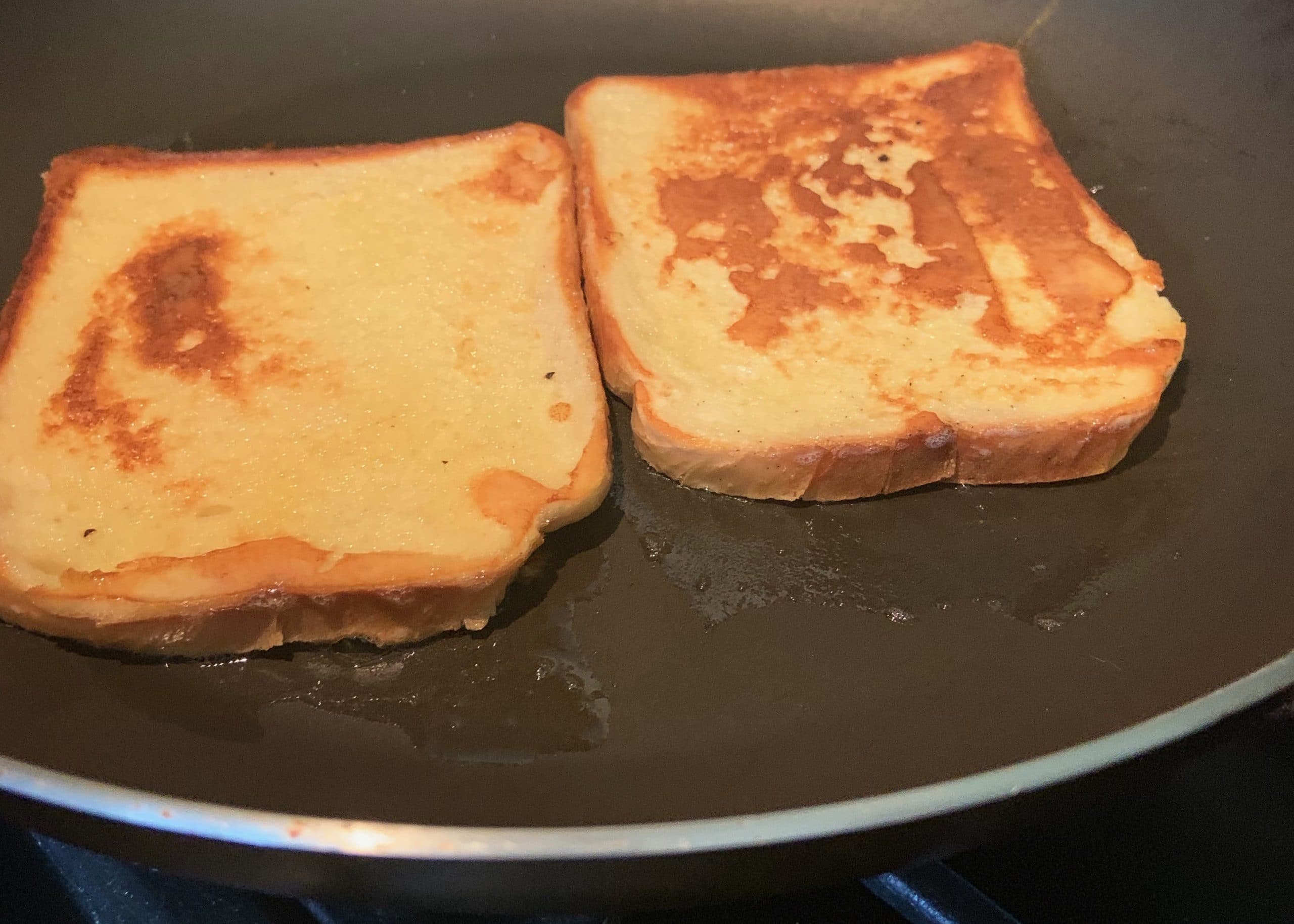 Fry your eggy bread until golden brown