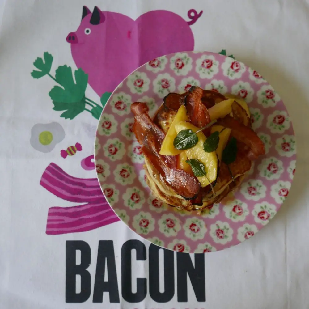 Bacon ricotta pancakes from Bacon: The Cookbook