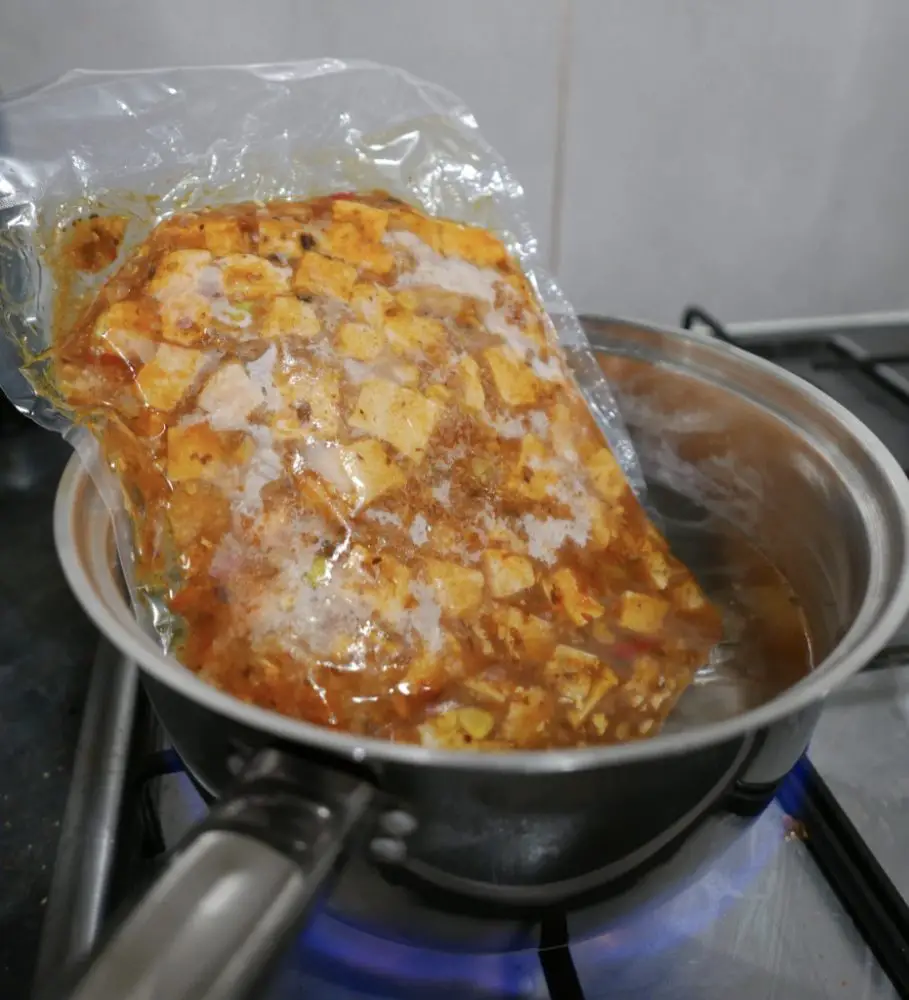 Boiling Alta Foods frozen meal