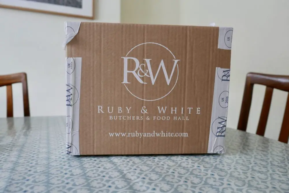 Ruby and White at home meat box