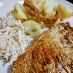 Thick cut pork chops with celeriac remoulade