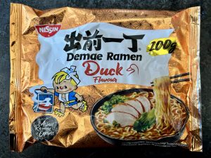 A packet of duck flavour demae ramen