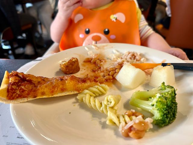 Toddler dining at Cosmo all you can eat buffet restaurant