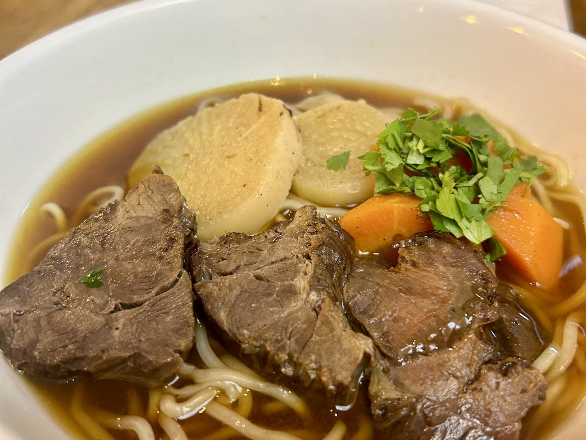 Taiwanese beef noodles at Wangs restaurant in Bristol