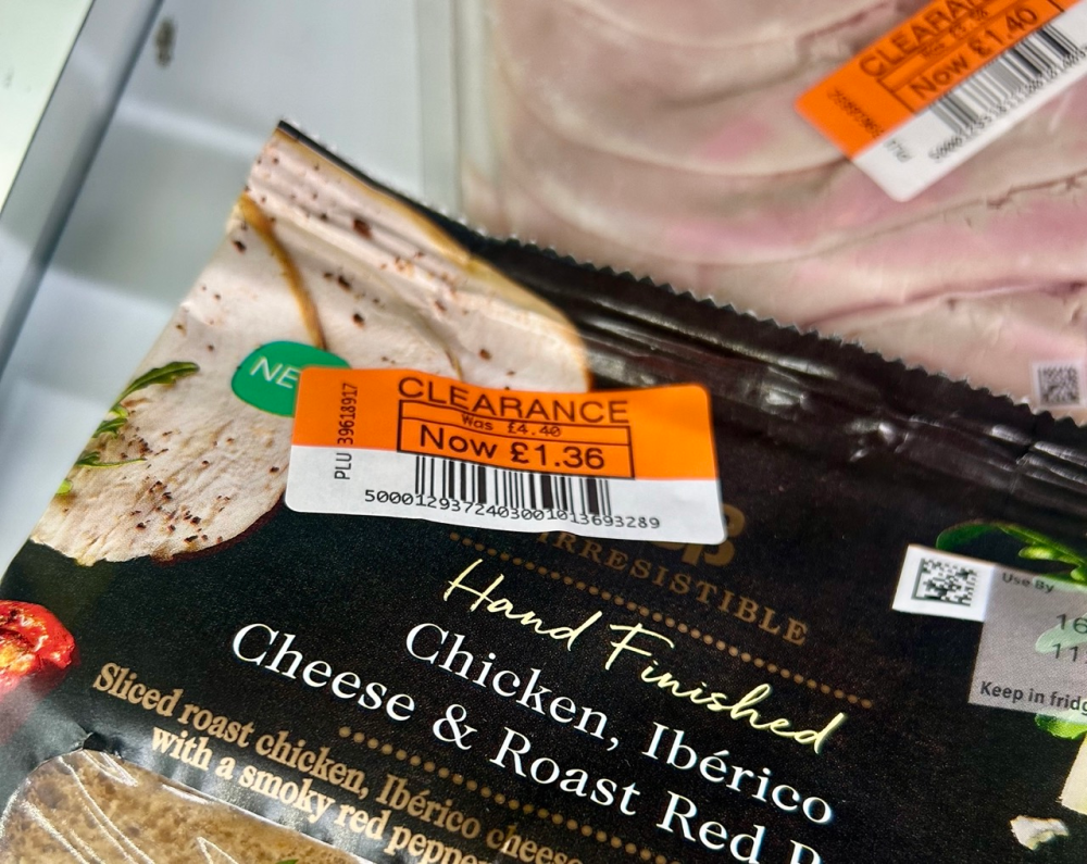 Reduced price food sticker from Co op
